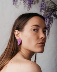 Image 2 of Sugar Neon Purple Earrings