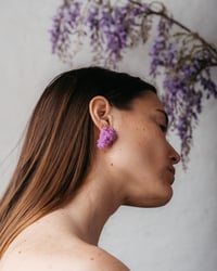 Image 3 of Sugar Neon Purple Earrings