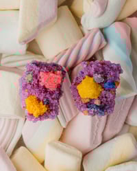 Image 2 of Sugar Earrings Neon Purple Confetti Earrings