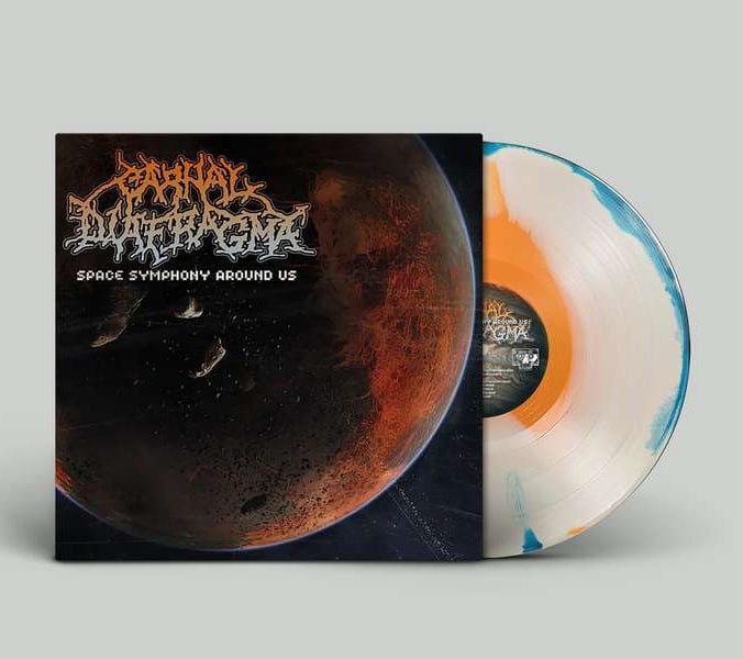 Image of 12" LP / Space Symphony Around Us (Aqua Blue/White/Orange) 