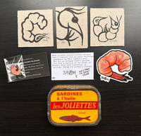 Image 1 of Sardine Tin Prawn Linocut Print Bundle
