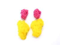 Image 1 of Sugar Double Yellow & Magenta Earrings