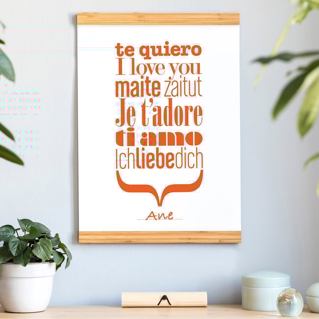 LÁMINA “TE QUIERO / I LOVE YOU” POSTER