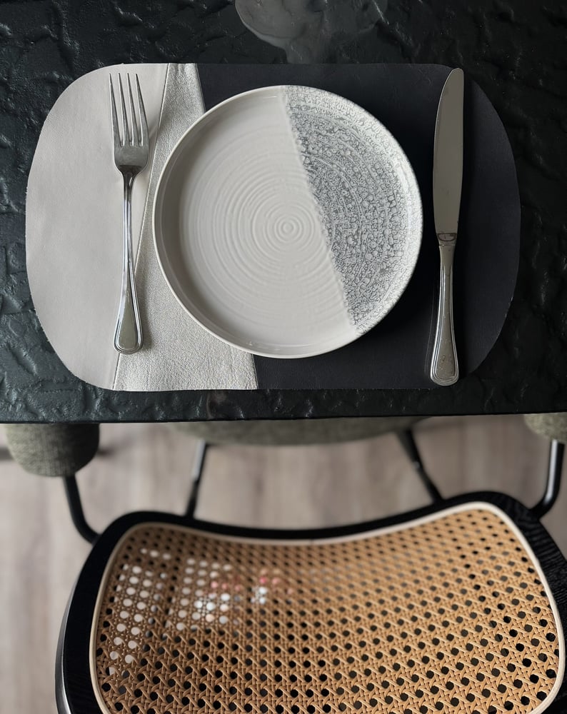 Image of Personalized Leather Placemat - Dining mat with name or logo