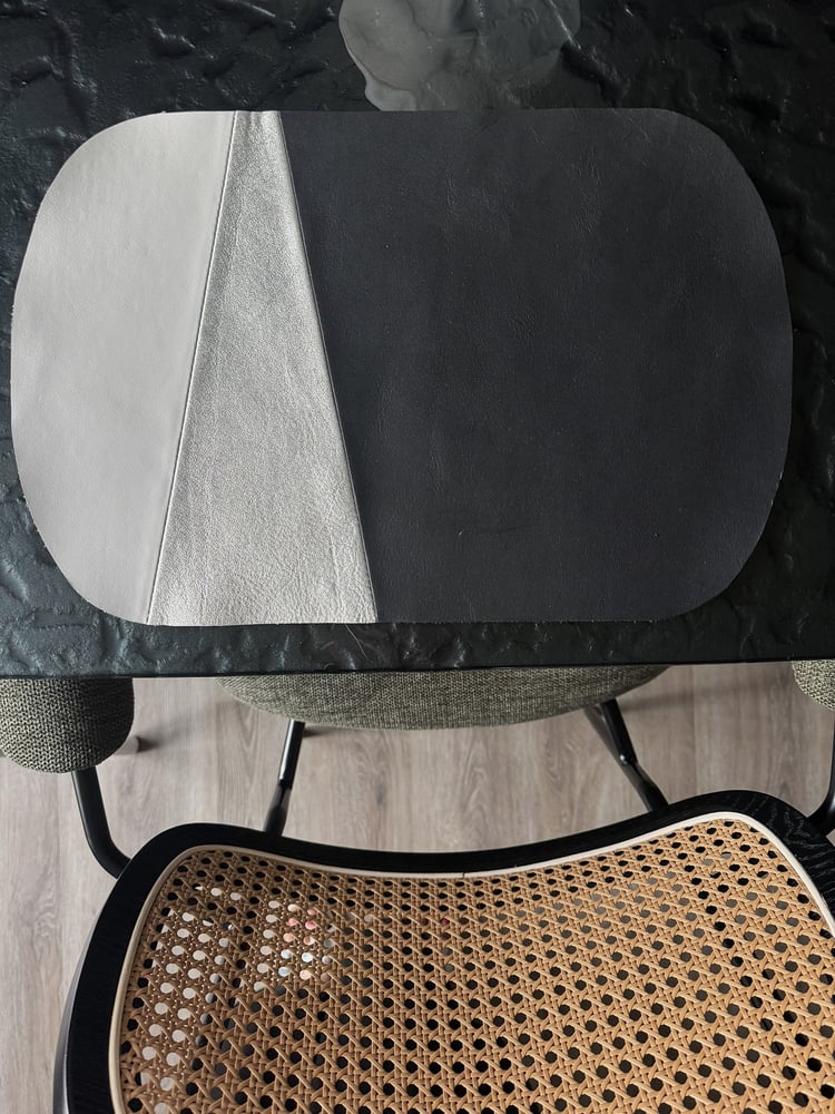 Image of Personalized Leather Placemat - Dining mat with name or logo