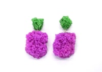Image 1 of Sugar Double Purple and Green Earrings