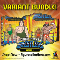 Image 1 of IN STOCK VARIANT SET Macho Man Randy Savage O & Andre the Giant G Power  Packed Wrestlers FC Toys