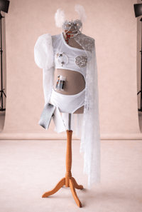 Image 1 of Papped Fame Velvet Puff Sleeve Costume