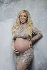 Image 2 of Celine diamond skirt set