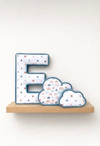 Image 1 of Personalised  rainbow letter and clouds set 