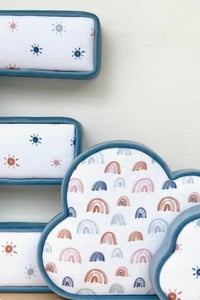 Image 2 of Personalised  rainbow letter and clouds set 