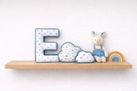 Image 3 of Personalised  rainbow letter and clouds set 