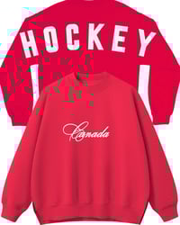 Image 1 of Northern Atelier True Red Black & White Canada Crewneck