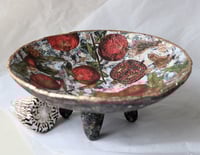 Image 9 of Handmade Paper Mache Bowl with Pomegranates | Eco Art Decor | ArtMood