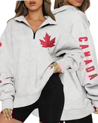 Image 5 of Northern Atelier 1/4 Zip Canada Sweater