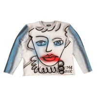 Image 1 of Airbrushed French Terry Sweater