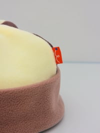 Image 2 of The Polar Fleece Hat in Mocha/Brown/Butter