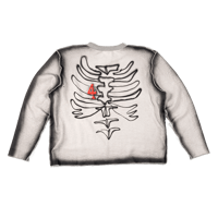 Image 2 of Airbrushed French Terry Sweater Black