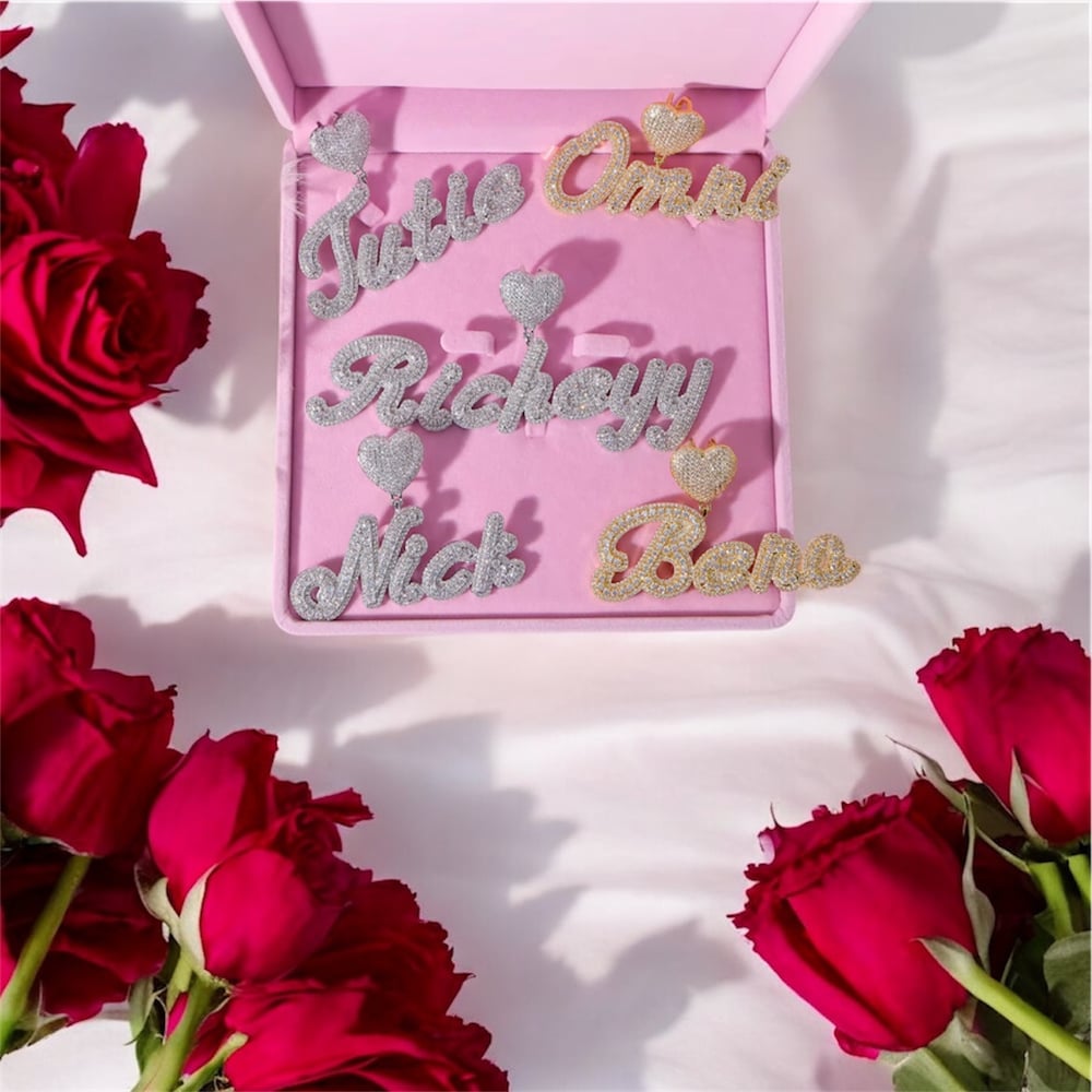 Image of Iced Custom Name Plate Necklace