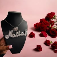 Image 1 of Iced Custom Name Plate Necklace