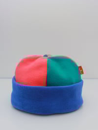 Image 1 of The Polar Fleece Hat in Royal Blue/Teal/Coral