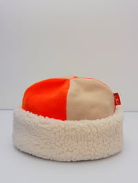 Image 1 of The Polar Fleece Hat in Teddy/Beige/Orange