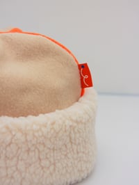 Image 2 of The Polar Fleece Hat in Teddy/Beige/Orange