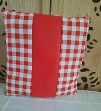 Image 1 of Plaid Red/Red faux leather