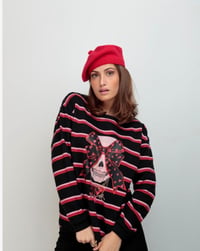 Image 1 of SUDADERA RAYAS TACHAS SKULL COLLARES 