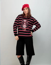 Image 2 of SUDADERA RAYAS TACHAS SKULL COLLARES 