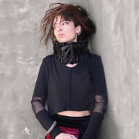 Image 1 of TOHOKU SHIRT | FULL BLACK ZEBRA PRINT VERSION