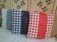 Image 2 of Plaid Gray/Gray faux leather