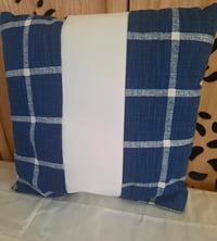 Image 1 of Modern Farmhouse/Blue/White Linen 