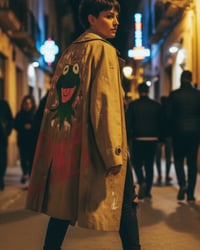 Image 1 of BLABLA UPCYCLED  ¥ UNISEX ¥ VINTAGE COAT ¥ IBIZA¥ HANDPAINTED