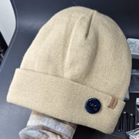 Image 1 of BLUE BUTTON BEANIE