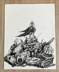 Star Warrior Atop Destroyed Mech