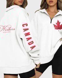 Image 1 of Northern Atelier 1/4 Zip Canada Sweater