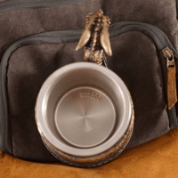 Image 5 of 👑The Armored Kingdom Walnut Brown Battleborn Dragon Mug-Handcrafted-Solid Construction-Easy Grip