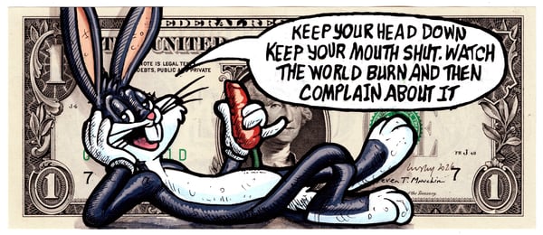 Image of Real Dollar Original. Radical Rabbit.