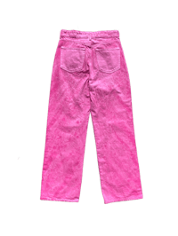 Image 2 of Pink Stained Jeans High Waist