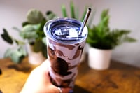 Image 4 of Handmade Cats 20oz Stainless Steel Tumbler, hot, cold, drink, straw, cup, water, gift, 