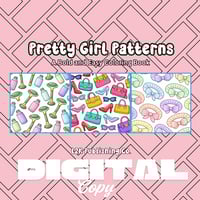 Image 1 of Bold & Easy: Pretty Girl Coloring Pattern Book (Digital Download)