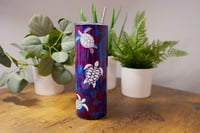 Image 1 of Handmade Sea Turtle Stainless Steel 20oz Tumbler, hot, cold, tropical, cup, straw, gift, stanley