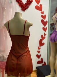 Image 3 of Wire free Burgundy Babydoll Set