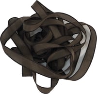 Image 3 of 1PC. PECAN BROWN  42" Hand Dyed Finished Edge Silk Wrist Wrap Bracelet/Jewelry/Craft Ribbons