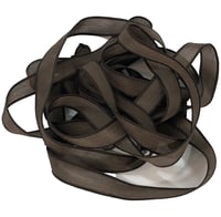 Image 6 of 1PC. PECAN BROWN  42" Hand Dyed Finished Edge Silk Wrist Wrap Bracelet/Jewelry/Craft Ribbons