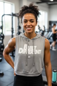 Image 2 of Crop Top Sleeveless Hoodie