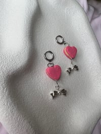 Image 5 of Valentines Heart Macaroons Earrings 