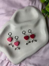 Image 1 of Valentines Heart Macaroons Earrings 