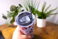 Image 2 of Handmade Beautiful Floral Kindness is Free Stainless Steel 20oz Tumbler, drink, hot, cold, gift, cup